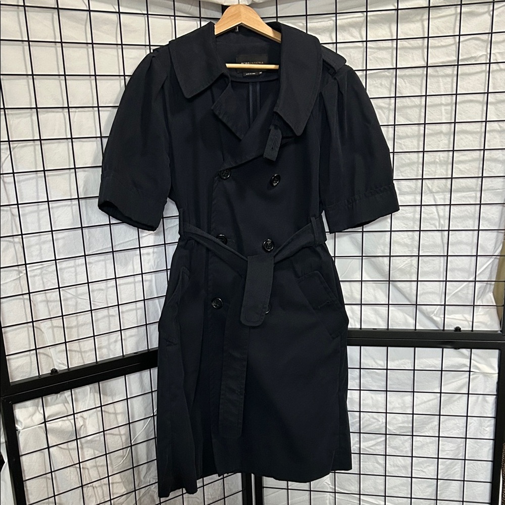 BCBGMaxAzria Navy Blue Trench Coat